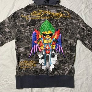Ed Hardy by Christian Audigier Skull Hoodie 💀